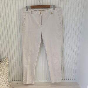 Michael Kora Cream Straight-Leg Pants Size 12